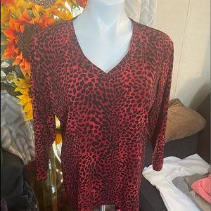 Striking Red & Black Top